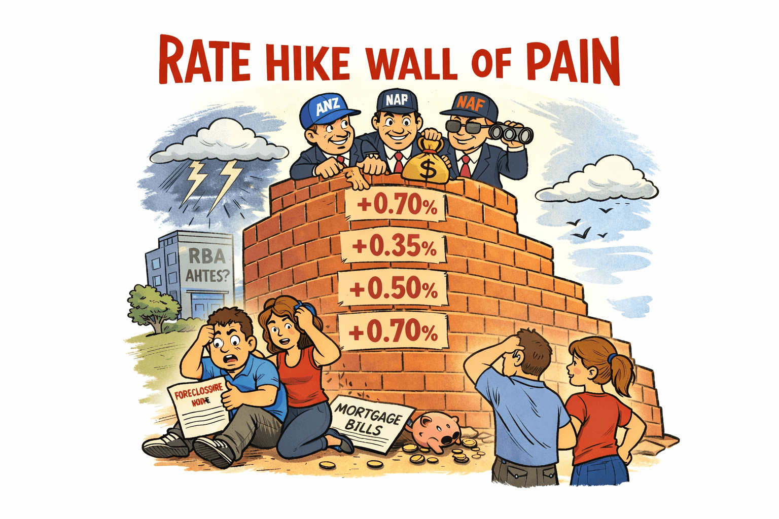 Interest rate hikes building a wall of pain
